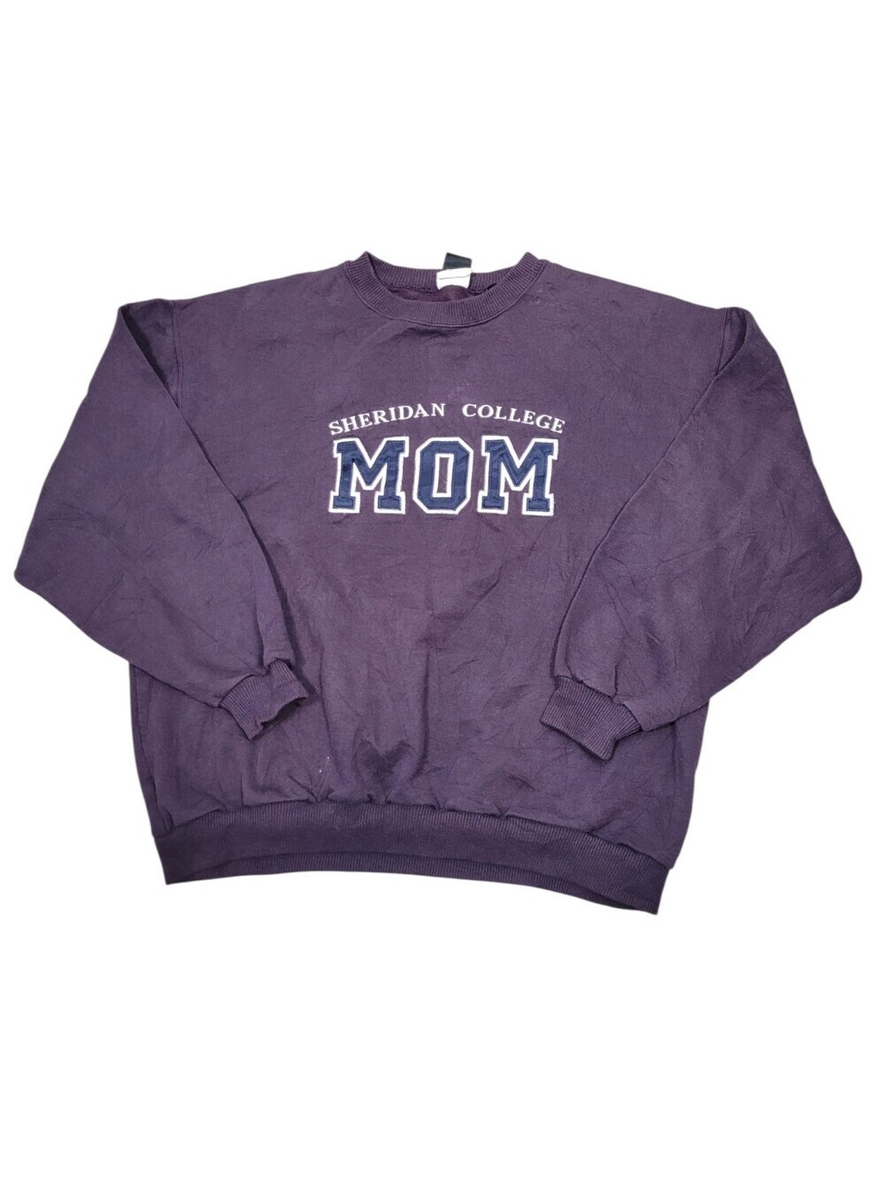 2/$20Y2K Sheridan College Sweatshirt Mom Purple Sweatshirt Top Size: XL